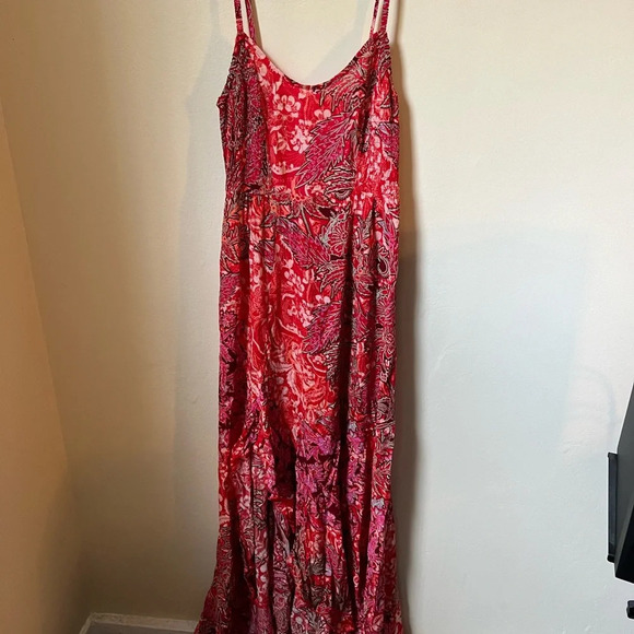 Free People Red Floral Maxi Dress, size XS - Picture 2 of 5